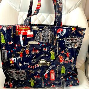 Harrods of London Tote Bag NWT waterproof and zipper closure